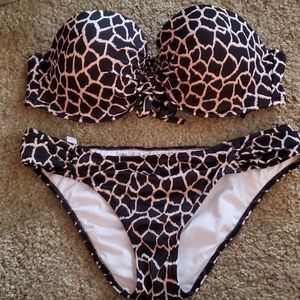 Victoria's secret giraffe print bikini set